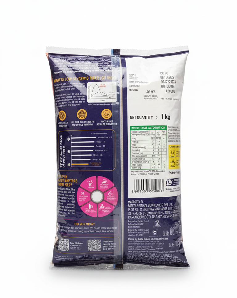 Rice | Low Gi Rice -Active Mantras (Kala Namak Rice) -USDA Organic- Blood Sugar Control, Weight Management – 24 Mantra – 1000gm
