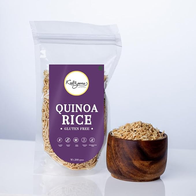 Rice | Quinoa Rice -Gluten Free-Oil, Fat Free, Jain, No Onion &amp; Garlic -No Artificial Additives, No Preservatives – Kuizeens – 220gm