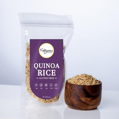 Rice | Quinoa Rice -Gluten Free-Oil, Fat Free, Jain, No Onion &amp; Garlic -No Artificial Additives, No Preservatives – Kuizeens – 220gm