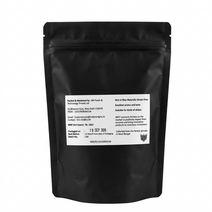 Rice | Gobindobhog Rice (Unpolished) - Farmer Sourced - Certified Organic- Naturally Gluten Free – Indian Origins – 500gm