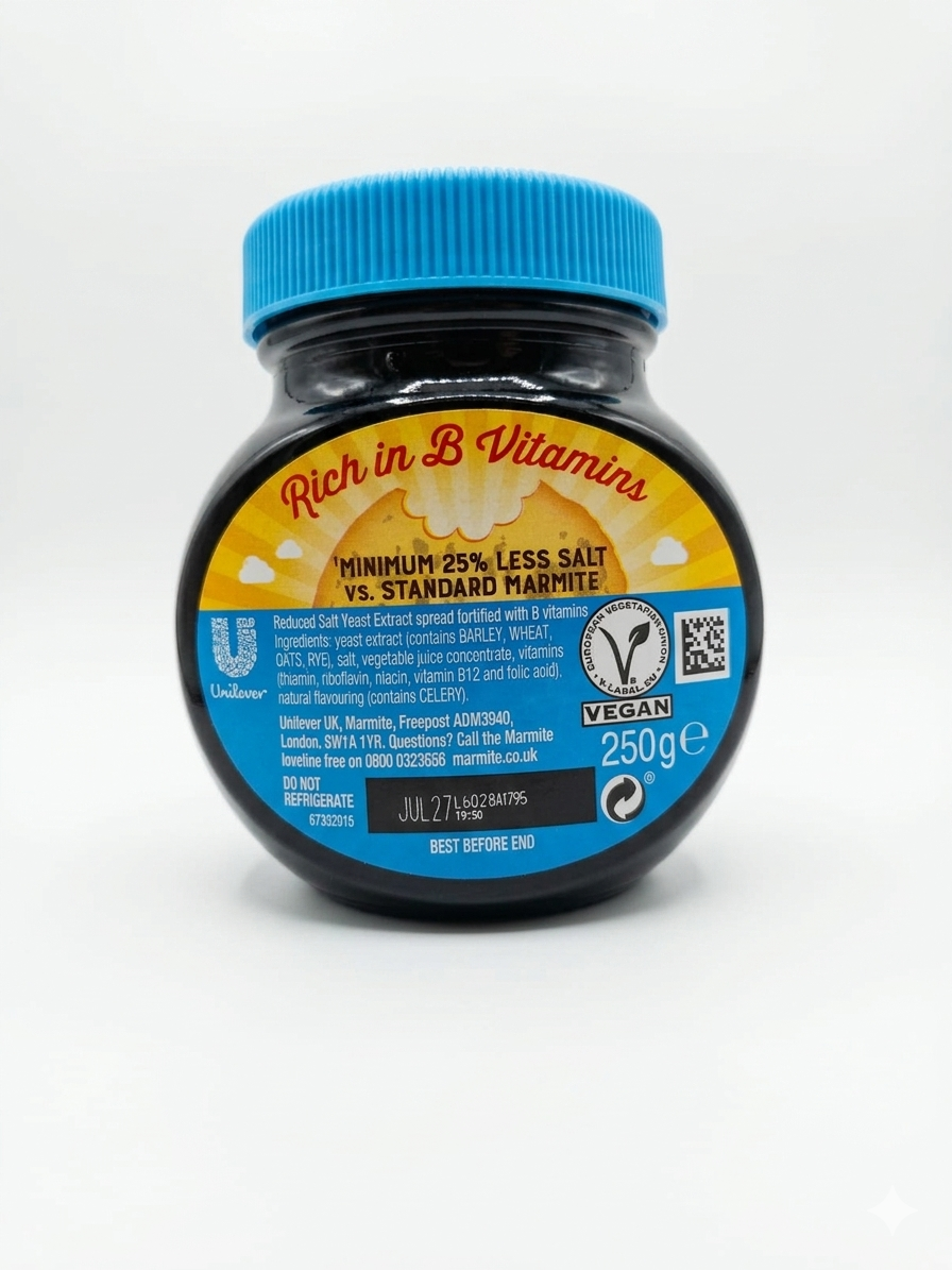 Yeast Extract Spread - Vegan, Dairy Free, Egg Free &amp;amp; Rich In Vitamin B - Marmite - 250gm