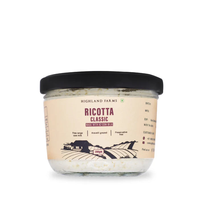 Ricotta Classic | Classic (Made With A2 Cow Milk) - Highland Farms - 200gm
