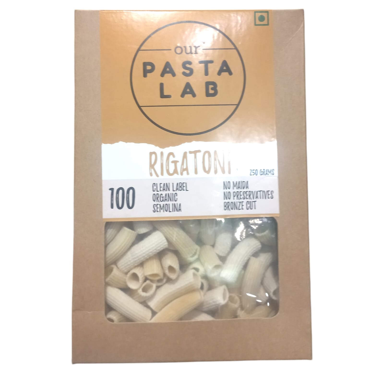 Pasta | Rigatoni Pasta - Organic Semolina - Vegan, No Maida &amp;amp; No Added Preservatives - Our Pasta Lab - 250gm