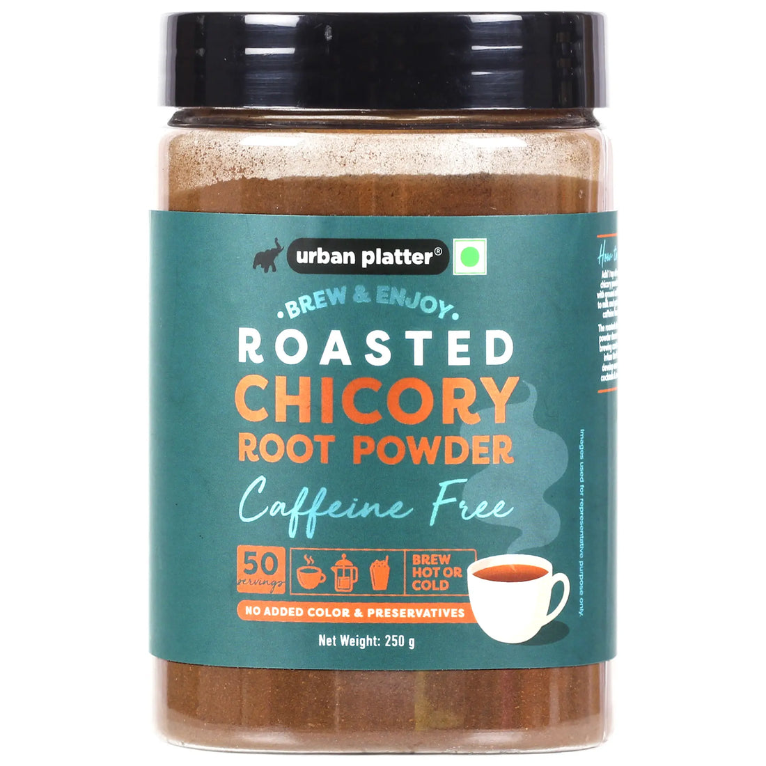 Roasted  Chicory Root Powder – Natural - Indian - Gluten Free &amp;amp; Caffeine Free – Urban Platter – 250gm