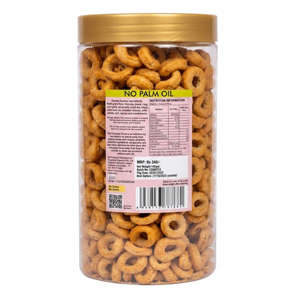 Roasted Cheesy Quinoa Rings -  No Onion, No Garlic-No Palm Oil, No Msg &amp; Preservatives Free – The Cow Boys Farm - 190gm