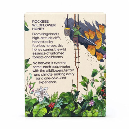 Honey | Organic Wild Forest Honey (Wild Flower) - Rock Bee Honey - Nagaland - 100% Pure &amp; Natural - Galho - 320gm
