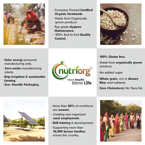 Rolled Oats - Gluten Free - Nutriorg - 500gm