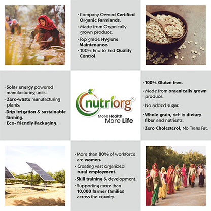 Rolled Oats - Gluten Free - Nutriorg - 500gm
