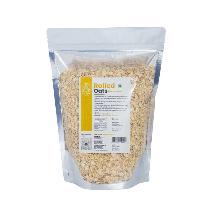 Rolled Oats - Gluten Free - Sattvic Foods - 1000gm