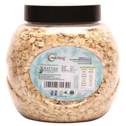 Rolled Oats - Gluten Free - Nutriorg - 500gm