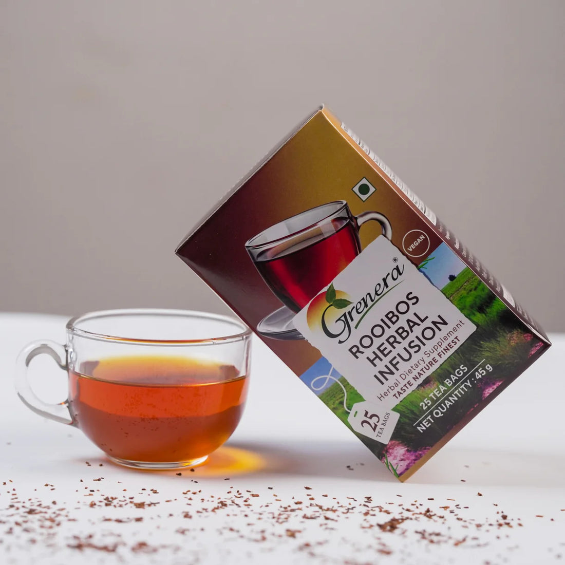 Tea | Rooibos Herbal Infusion-Dietary Supplement– Organic - Grenera – 45gm (25 Tea Bags)