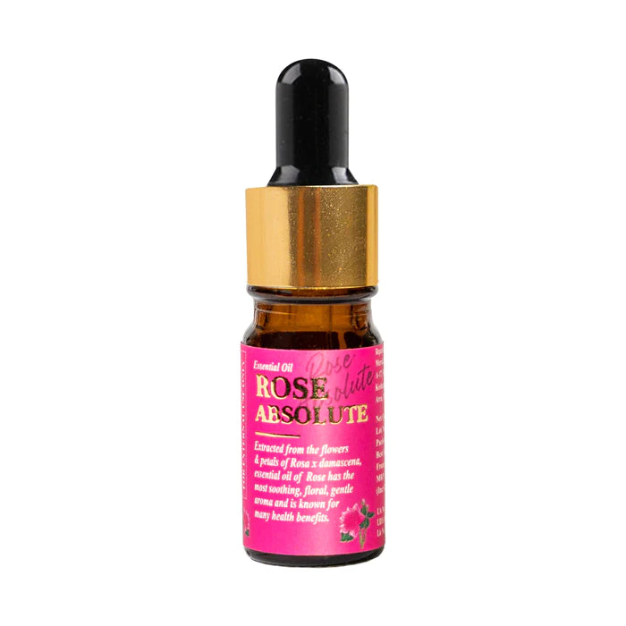 Essential Oil | Rose Absolute - USDA Organic - Vegan, Cruelty Free, No Added Preservatives & Parabens Free - Ajneya Naturals - 5ml