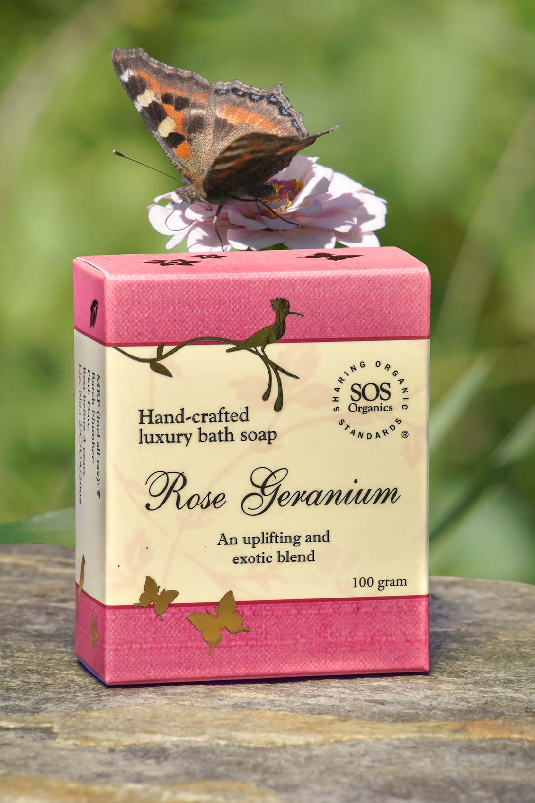 Rose Germanium Soap - SOS Organics - 100gm