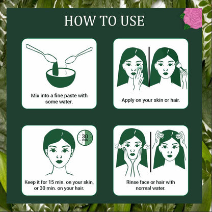 Rose Petals Powder | For Face &amp;amp; Skin - USDA Organic - Vegan &amp;amp; No Added Chemicals - Indus Valley – 100gm