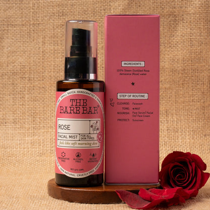 Facial Mist | Rose - All Type Of Skin - The Bare Bar – 100ml
