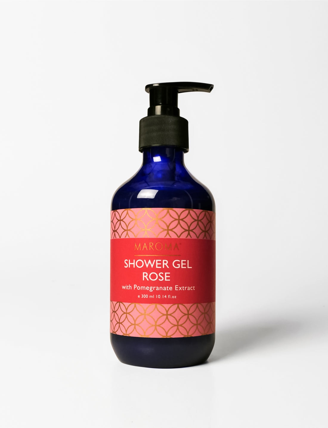 Shower Gel | Rose Shower Gel (With Pomegranate Extract) - Vegan, Cruelty Free, Palm Oil Free, No Parabens &amp; No Synthetic Fragrances - Maroma - 300ml