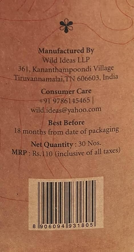 Rose Agarbathi - Incense Stick with Essential Oil-All Natural Blend of Bark Wood Powder  – Wild Ideas –  30 Sticks Pack