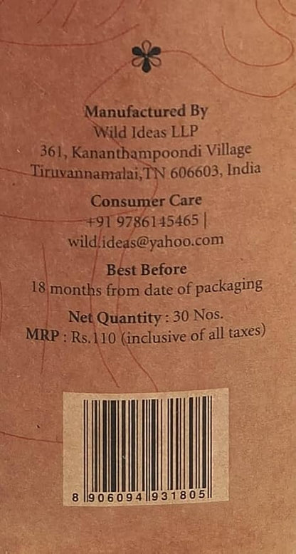 Rose Agarbathi - Incense Stick with Essential Oil-All Natural Blend of Bark Wood Powder  – Wild Ideas –  30 Sticks Pack