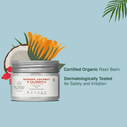 Rosehip, Coconut &amp; Calendula - Organic Diaper Rash Balm - Juicy Chemistry - 25gm