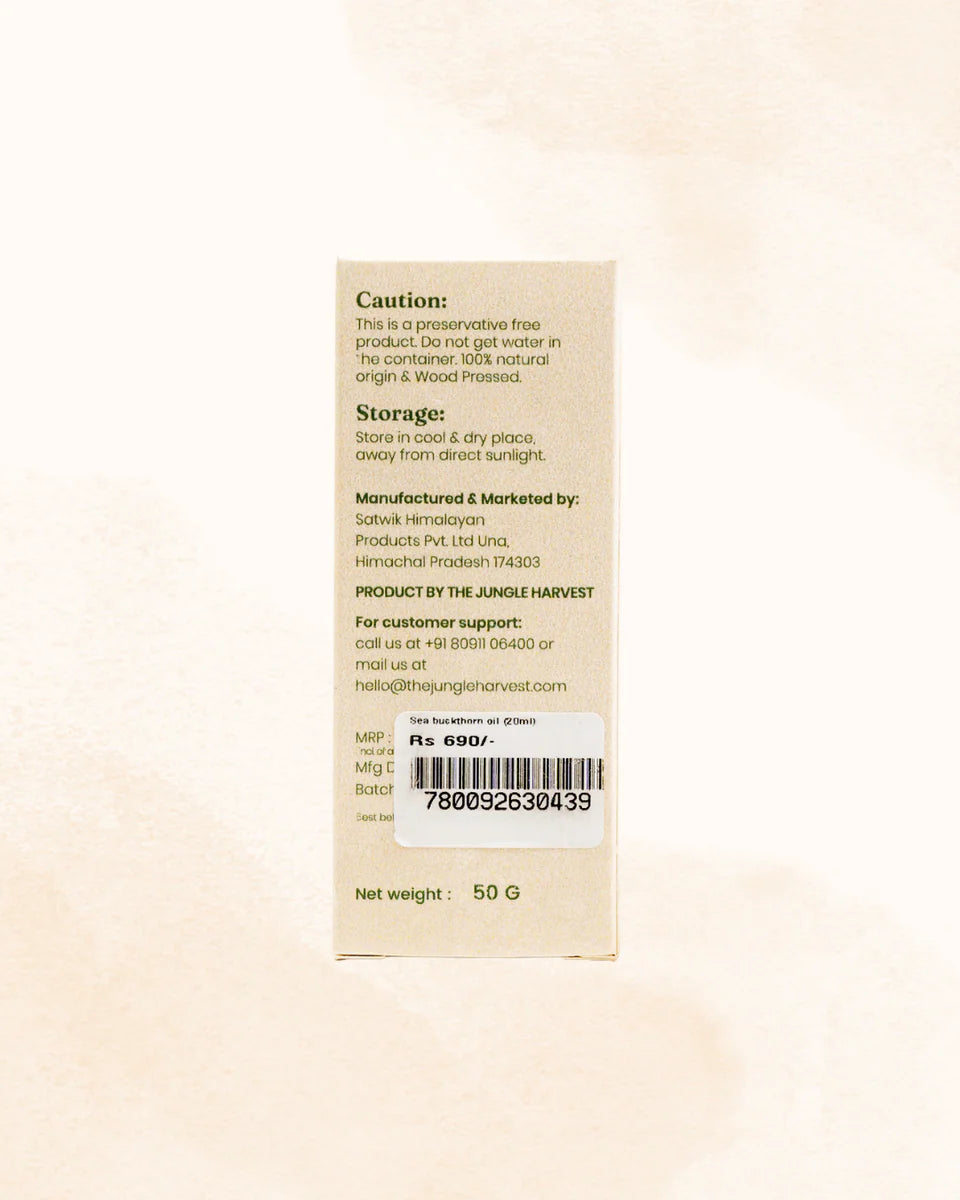 Rosehip Oil | Himalayas with our Pure Wood-Pressed Rosehip Oil- 100% Natural-No Preservative ,Cruelty-free -Jungle Harvest (Kosha Care) - 50ml