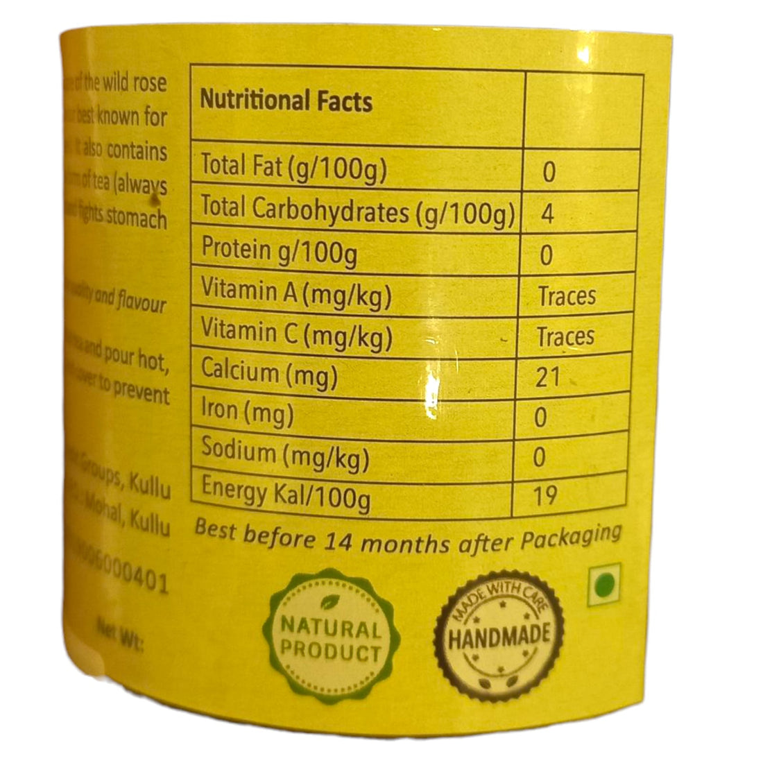 Tea | Rosehip &amp; Mint Tea - Hand Made - Mountain Bounties - 100ml