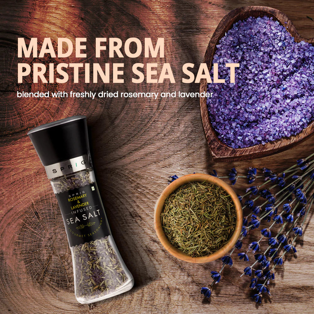 Salt | Rosemary &amp;amp; Lavender Sea Salt - Sprig - 200gm