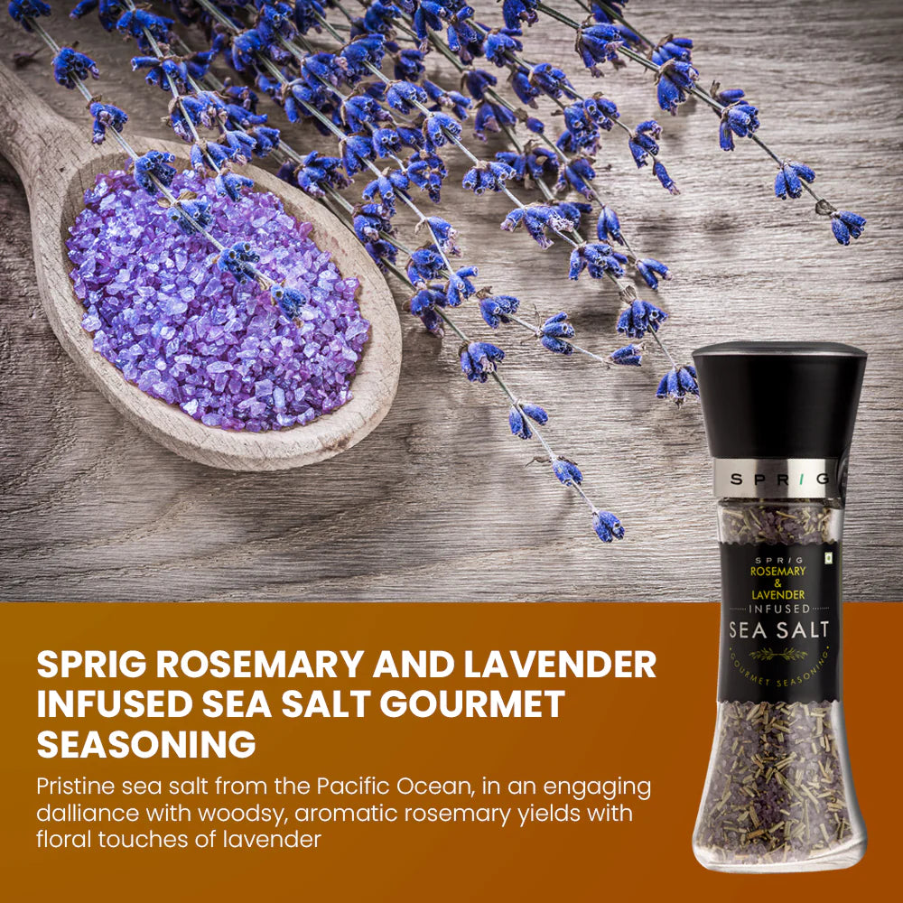 Salt | Rosemary &amp;amp; Lavender Sea Salt - Sprig - 200gm