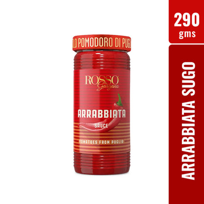 Sauce | Arrabiatta Spicy Sauce (Arrabbiata Sugo) - 100% Natural Ingredients - Gluten Free,  No Flavor &amp; No Added Preservatives - Rosso Gargano - 690gm