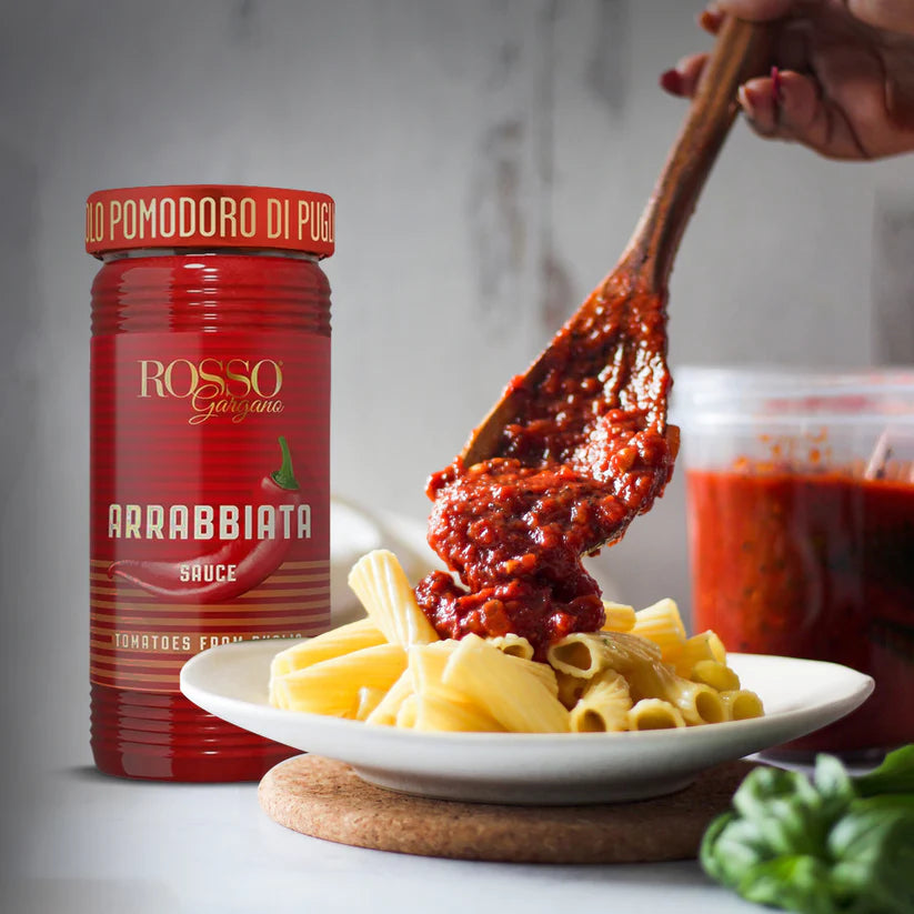 Sauce | Arrabiatta Spicy Sauce (Arrabbiata Sugo) - 100% Natural Ingredients - Gluten Free, No Flavor & No Added Preservatives - Rosso Gargano - 690gm
