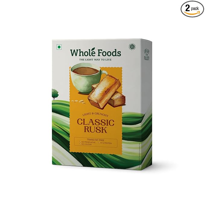 Rusk | (Veg) - Gluten Free, No Trans Fat &amp; No Added Preservatives - Whole Foods - 200gm
