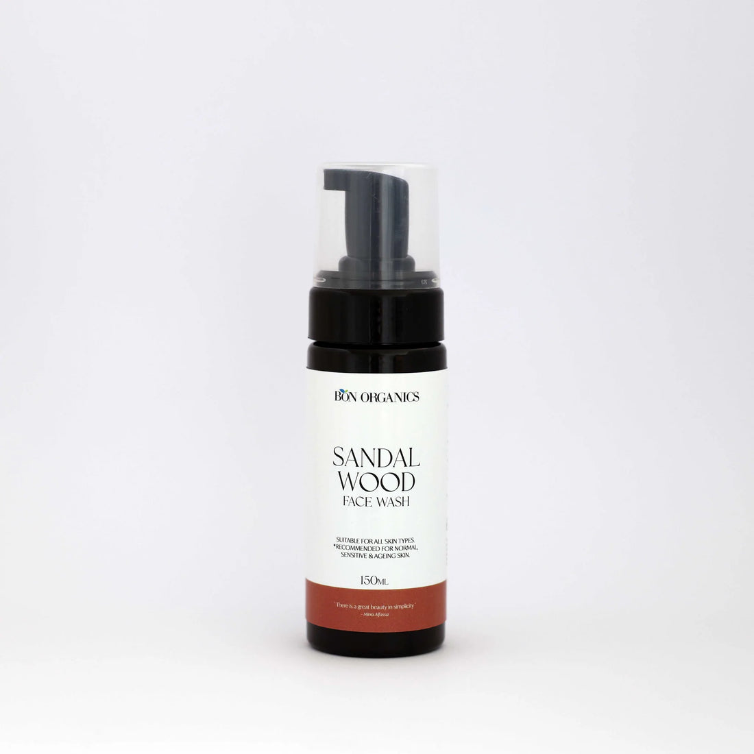 Face Wash | Sandalwood  - Recommended for Normal, Sensitive &amp; Ageing Skin - Bon Organics -  150ml