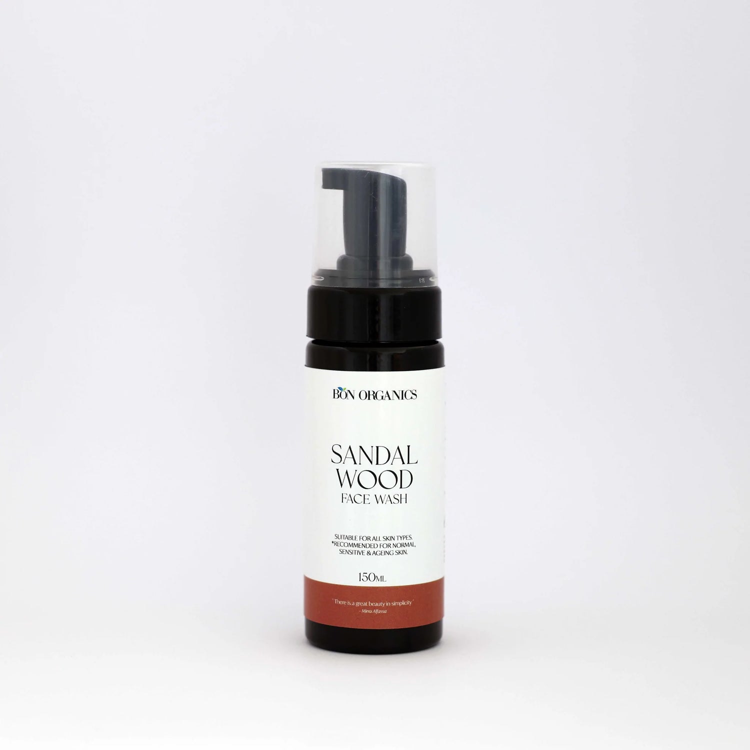 Face Wash | Sandalwood  - Recommended for Normal, Sensitive &amp;amp; Ageing Skin - Bon Organics -  150ml
