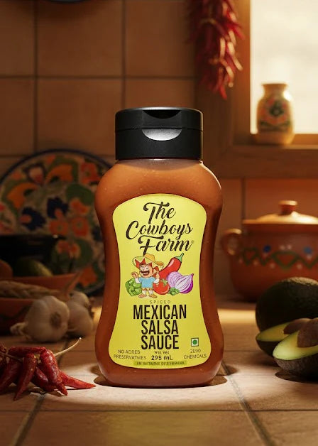 Sauce | Spiced Mexican Salsa Sauce – No Added Preservatives, No Refined Sugar, Zero Chemicals – The Cowboys Farm – 295ml