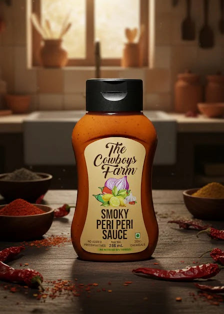 Sauce | Smoky Peri Peri Sauce – No Added Preservatives, Zero Chemicals – The Cowboys Farm – 295ml