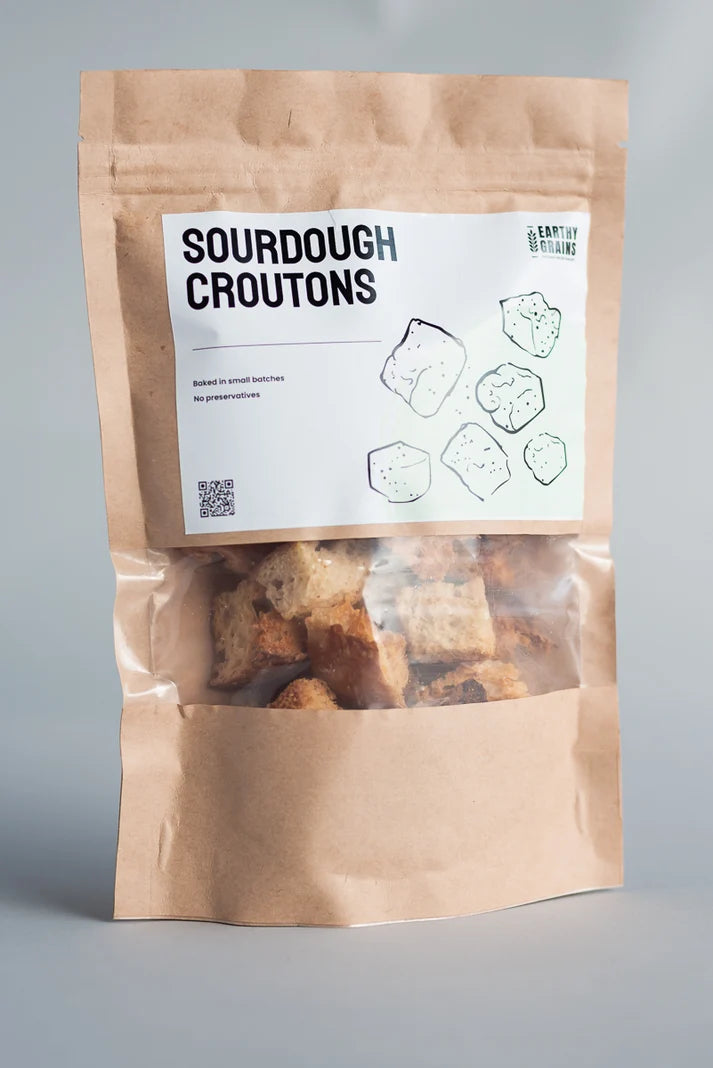 Sourdough Croutons -Natural ingredients  -No preservatives - Earthy Grains - 125gm