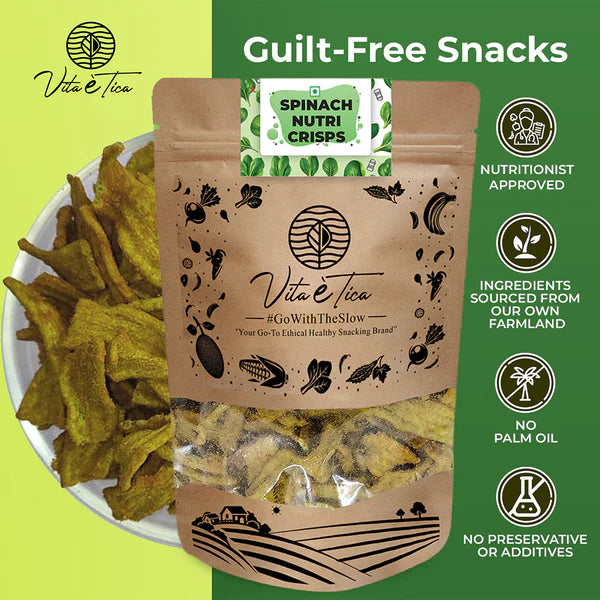 Chips | Spinach Nutri Crisps (Spinach Chips) - Baked - Chef&