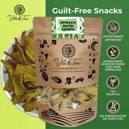 Chips | Spinach Nutri Crisps (Spinach Chips) - Baked - Chef&