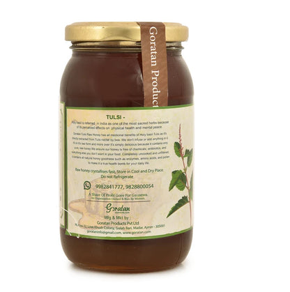 Honey | Raw Natural Tulsi Honey - 100% Pure &amp; Organic Honey - Unprocessed-No Preservative- Matratva - 250gm