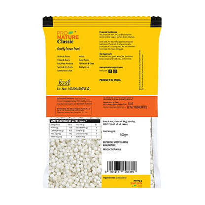 Sabudana | Gluten Free &amp; No Added Preservatives - Pro Nature - 500gm