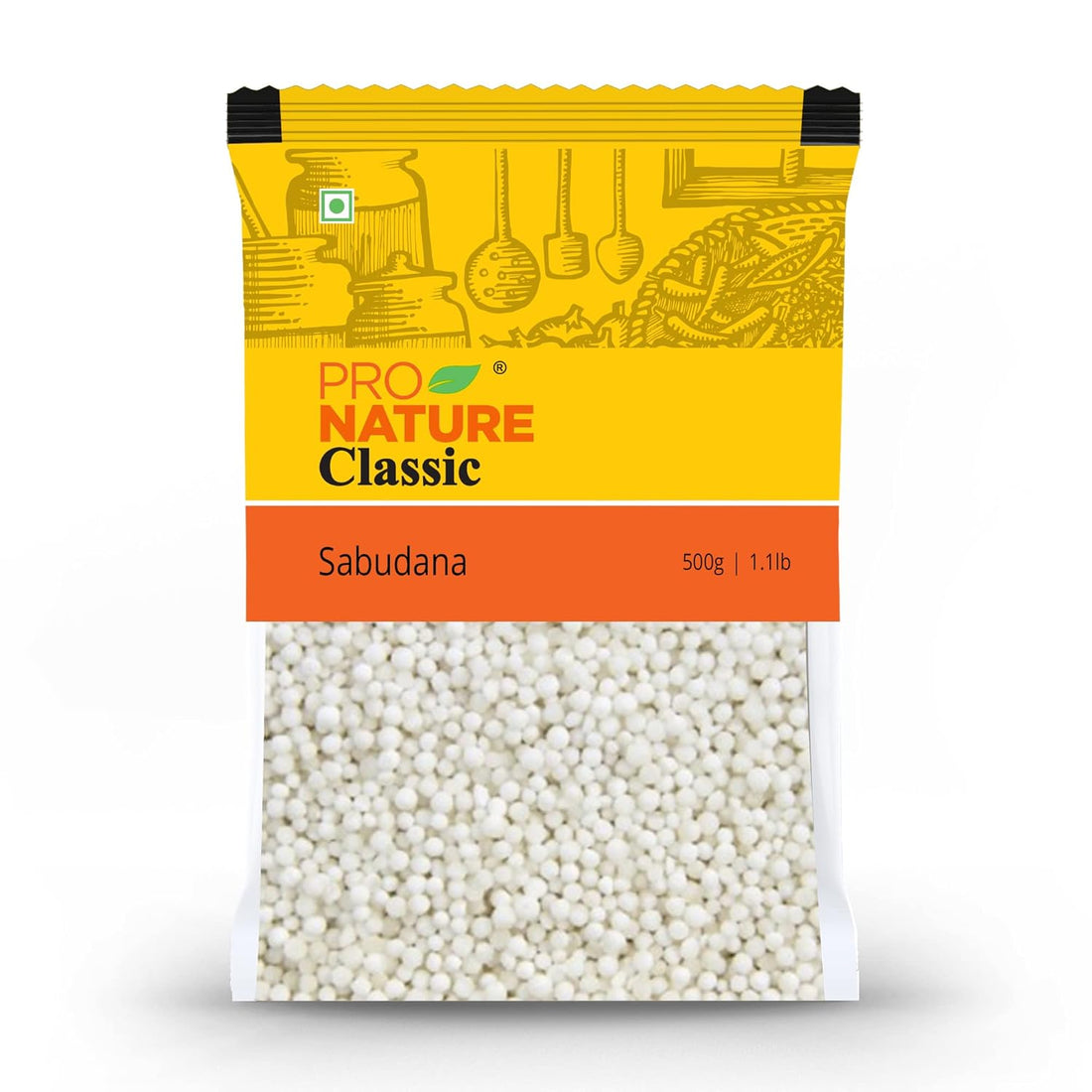 Sabudana | Gluten Free & No Added Preservatives - Pro Nature - 500gm