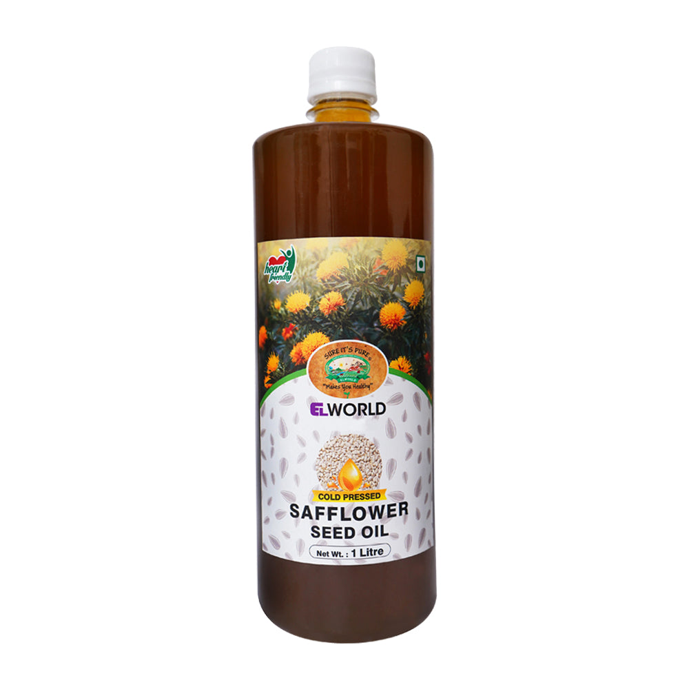 Safflower Seed Oil | Cold Pressed - Elworld Organic - 1000ml