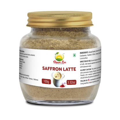 Saffron Latte | Caffeine Free And Calming - Luxurious Drink - No Added Preservatives – Dawn Lee – 100gm