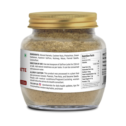 Saffron Latte | Caffeine Free And Calming - Luxurious Drink - No Added Preservatives – Dawn Lee – 100gm