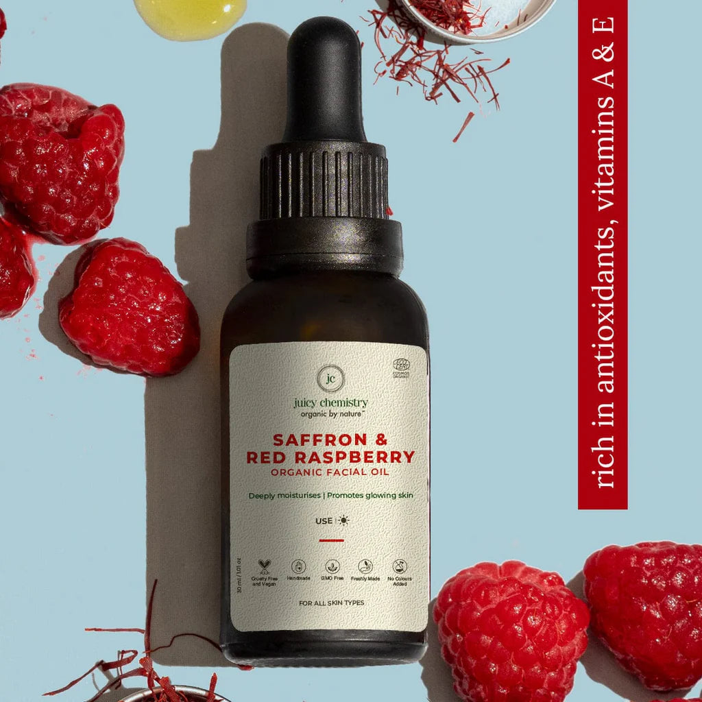 Saffron & Red Raspberry Facial Oil – Juicy Chemistry – 30ml