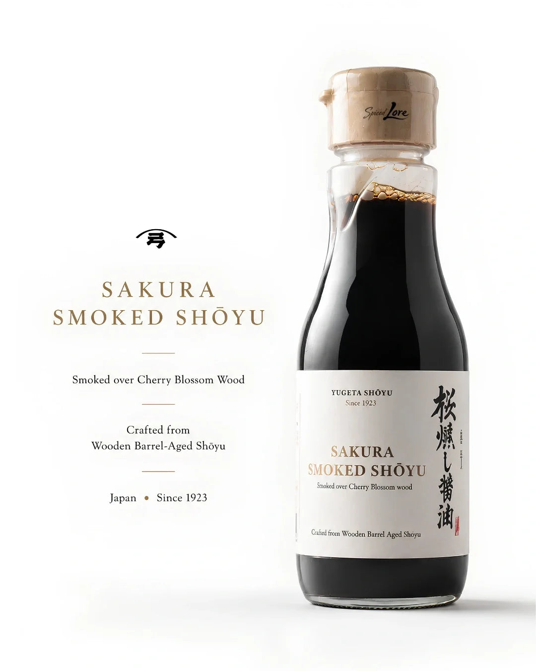 Soy Sauce |  Sakura Smoked Shōyu -Smoked Over Cherry Blossom Wood -Barrel Aged Shoyu- Japan - No Added Artificial Flavors, Colors &amp;amp; No Added Preservatives  -Yamakawa Jozo - 200ml