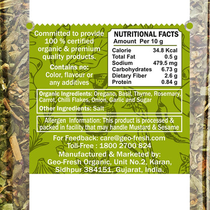 Salad  Seasoning | USDA Organic - Geo-Fresh  Organic - 30gm