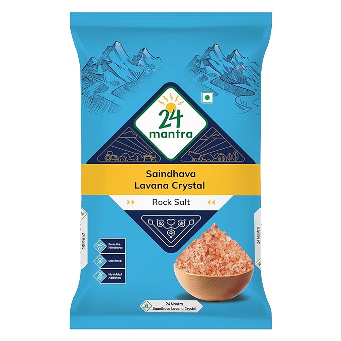 Salt | Rock Salt - Saindhava Lavana Crystal - 24 Mantra - 1000gm