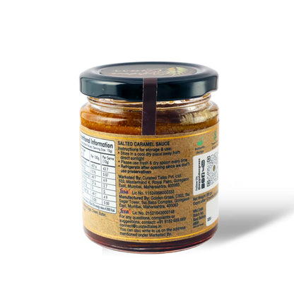 Sauce | Salted Caramel Sauce (Home Made With Probiotic Goodness) – 100% Natural - No Added Colour &amp; No Added Preservatives – Golden Grass – 200gm