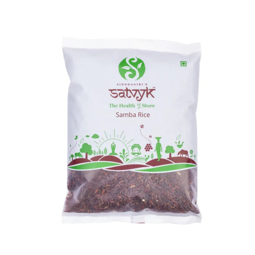 Rice | Mappillai Samba Rice-Tamil Nadu’s Native Red Rice - High Fiber &amp; Iron - Ideal for Idli, Dosa &amp; Rice Meals - Satvyk - 1000gm