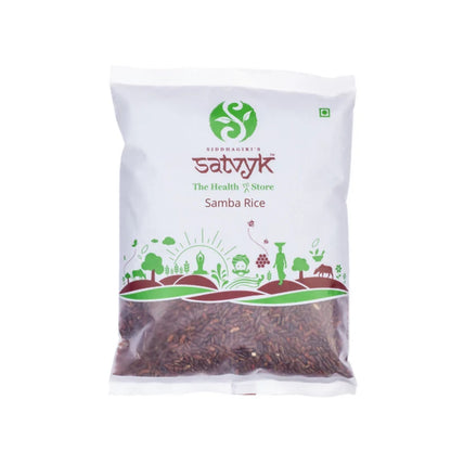 Rice | Mappillai Samba Rice-Tamil Nadu’s Native Red Rice - High Fiber &amp; Iron - Ideal for Idli, Dosa &amp; Rice Meals - Satvyk - 1000gm